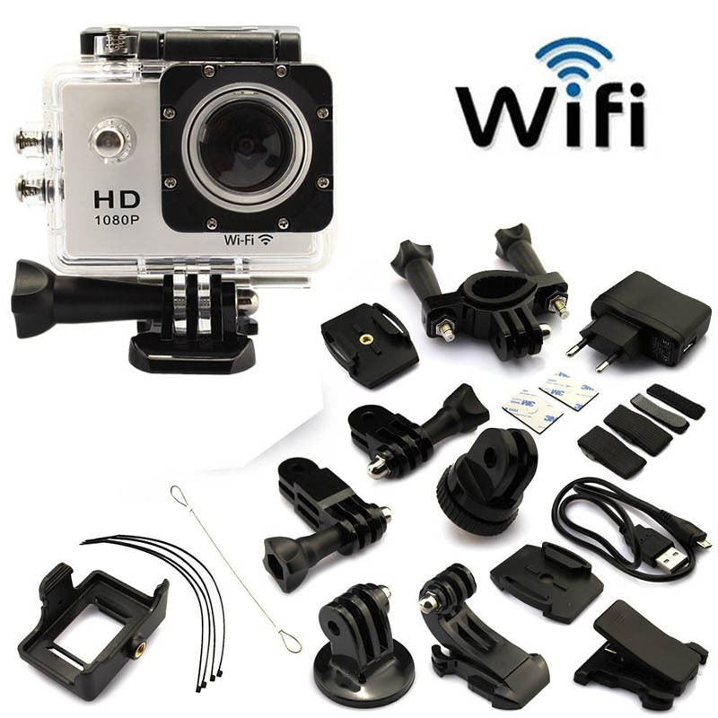 Full HD Sports Action WIFI Cam -  Black - Awesome Imports - 1