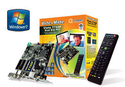 Videomate T750F Dual PCI DVB-T & Analog TV/FM Card with Power Up and Windows Media Center Remote - Awesome Imports