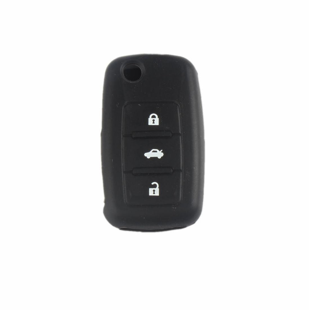 Sillicone Car Key Protector Cover - VW 3 Button (Black) - Awesome Imports