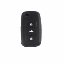 Load image into Gallery viewer, Sillicone Car Key Protector Cover - VW 3 Button (Black) - Awesome Imports