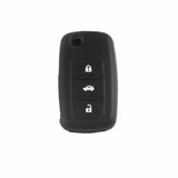Sillicone Car Key Protector Cover - VW 3 Button (Black)