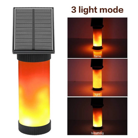 Solar Flame Wall Light Outdoor Courtyard Garden Landscape Lamp