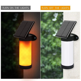 Solar Flame Wall Light Outdoor Courtyard Garden Landscape Lamp